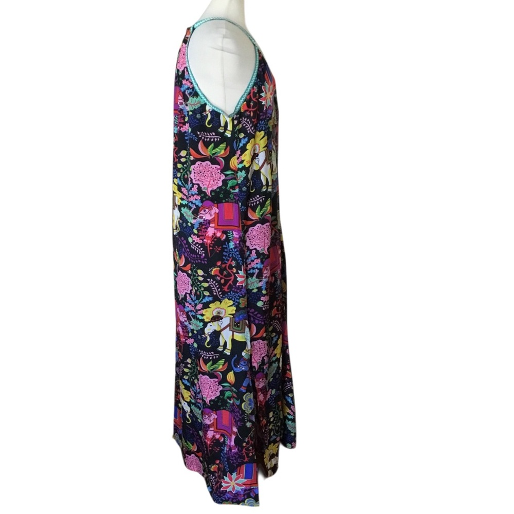 NEW America & Beyond Majestic Nights Elephant Floral Print Maxi Dress - Picture 2 of 12